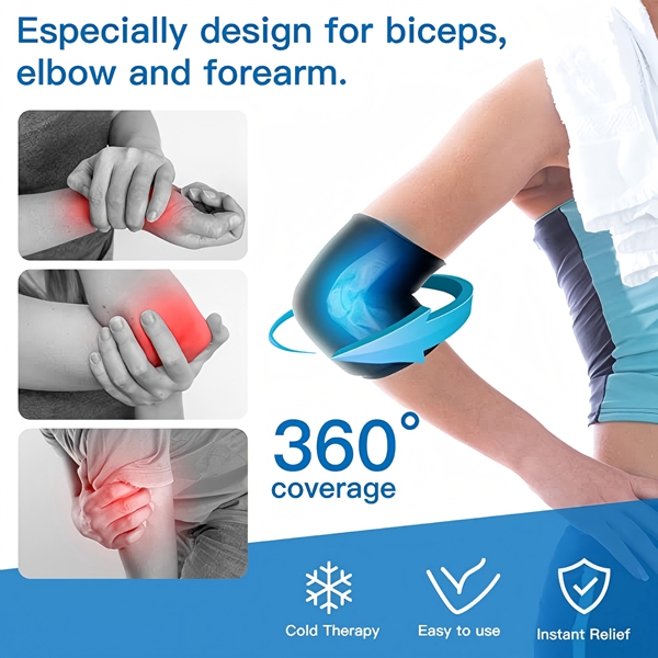 Ice Pack Compression Sleeve for Injuries, Reusable Gel Cold Packs Brace ...